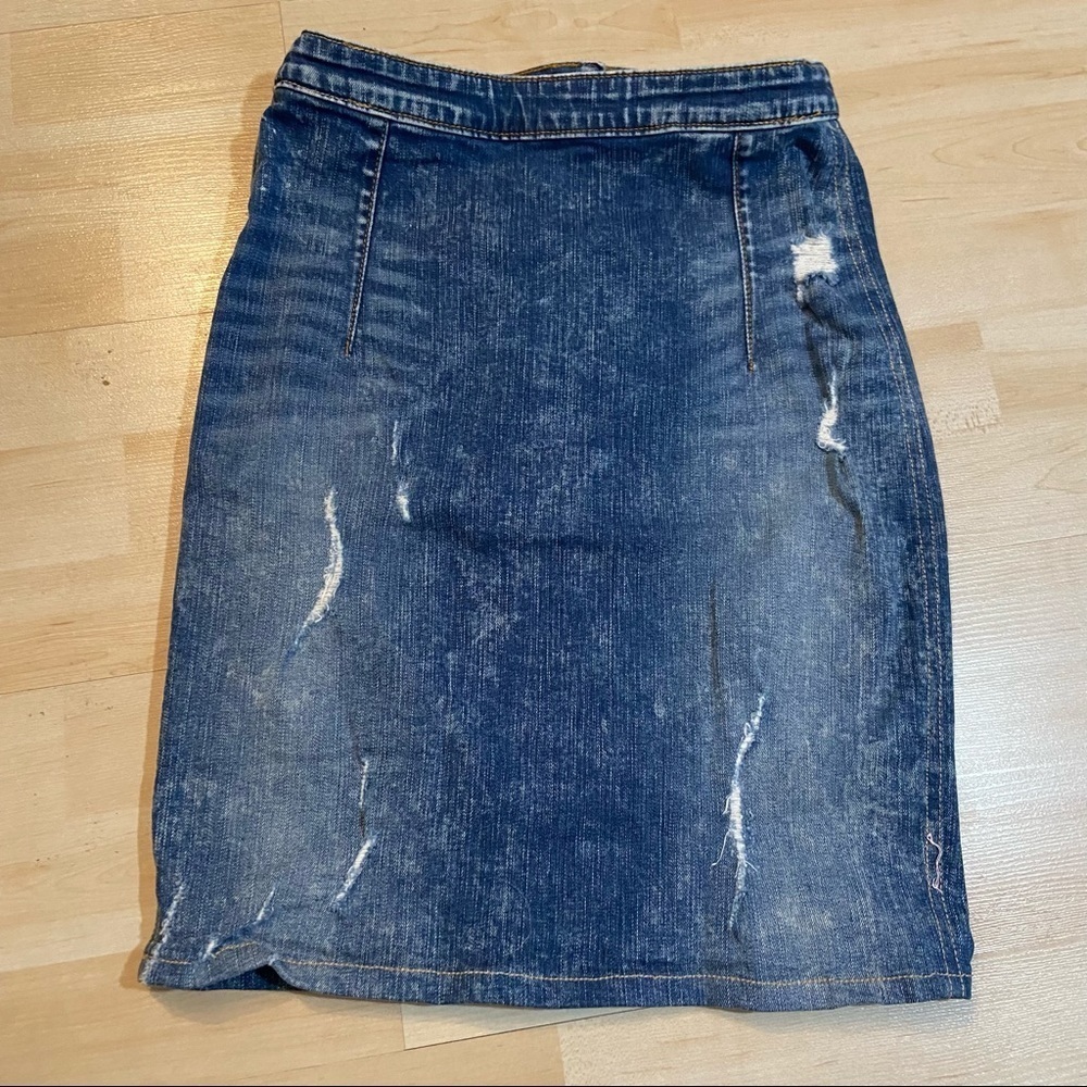 Vero Moda acid washed denim skirt